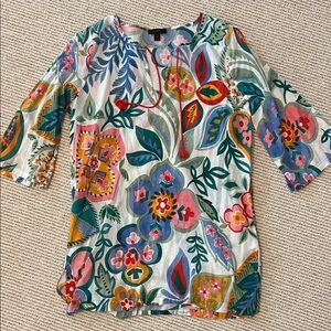 JCrew Floral Multicolor Women's Beach coverup